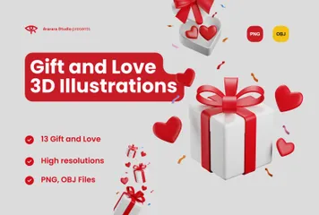 Gift And Love 3D Icon Pack