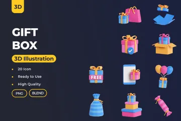 Gift Box 3D Icon Pack