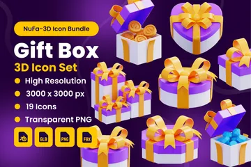 Gift Box 3D Icon Pack