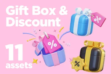 Gift Box & Discount 3D Icon Pack