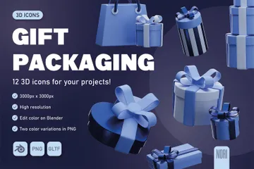 Gift Packaging 3D Icon Pack
