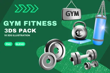 Gimnasio fitness Paquete de Icon 3D