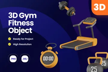 Gimnasio y fitness Paquete de Icon 3D