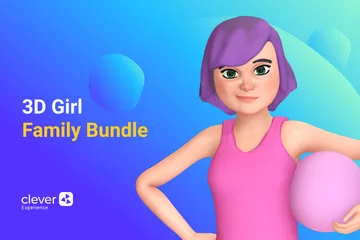 Girl 3D Illustration Pack