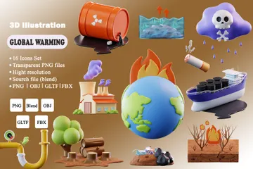 Global Warming 3D Icon Pack