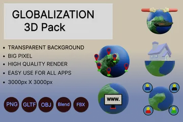 Globalisation 3D Icon Pack