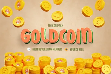 Gold Coins 3D Icon Pack