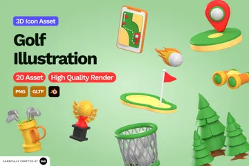 Golf 3D Icon Pack