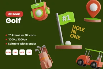 Golf 3D Icon Pack