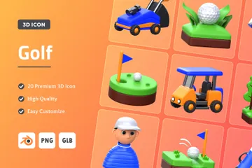 Golf 3D Icon Pack