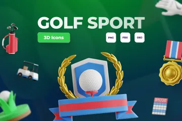 Deportes de golf Paquete de Icon 3D