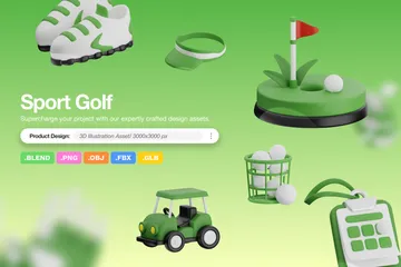 Golf deportivo Paquete de Icon 3D