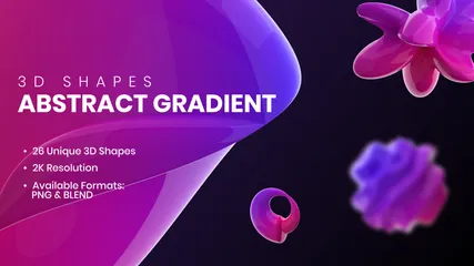 Gradient Abstract 3D Icon Pack