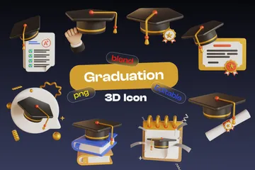 Graduation 3D Icon Pack