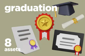 Graduation 3D Icon Pack