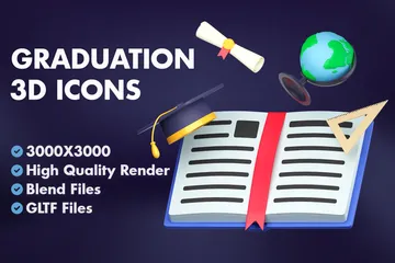 Graduation 3D Icon Pack