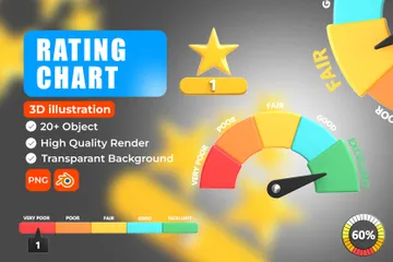 Gráfico de classificação Pacote de Icon 3D