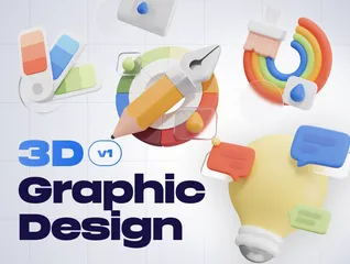 Grafikdesign 3D Icon Pack