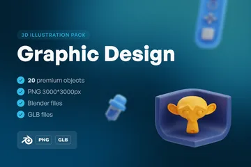 Grafikdesign 3D Icon Pack