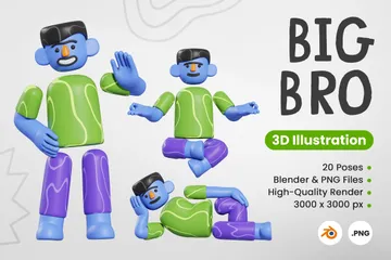 Grand frère Pack 3D Illustration