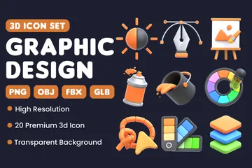 GRAPHIC DESIGN 3D Icon Pack