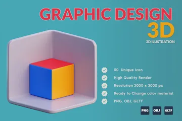 Graphic Design 3D Icon Pack