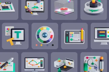 Graphic Design 3D Icon Pack