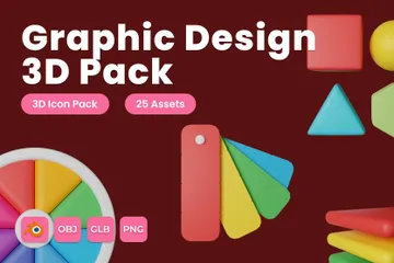 Graphic Design 3D Icon Pack