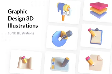 Graphic Design 3D Illustration Pack