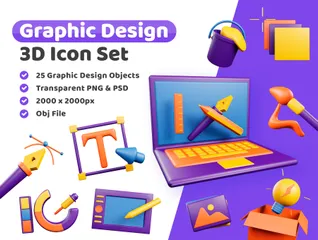 Graphic Design 3D Illustration Pack