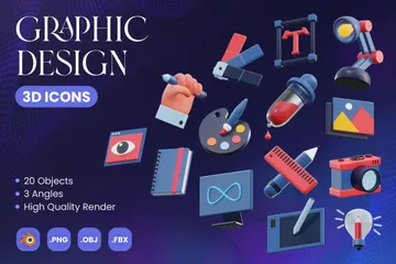 Graphic Design 3D Illustration Pack