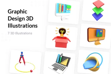 Graphic Design 3D Illustration Pack