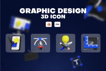 Graphic Designe 3D Icon Pack