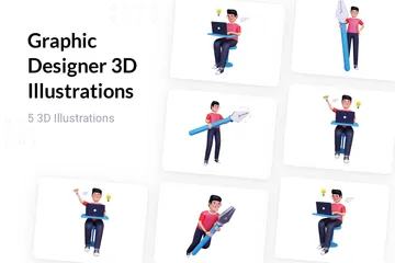 Graphic Designer 3D Illustration Pack