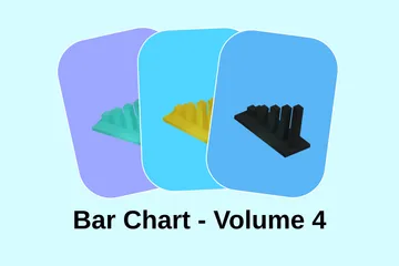 Diagramme à barres - Volume 4 Pack 3D Icon