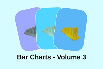 Diagrammes à barres - Volume 3 Pack 3D Icon