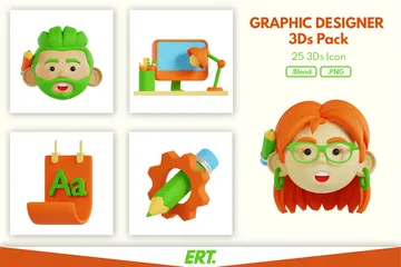 Designer graphique Pack 3D Icon