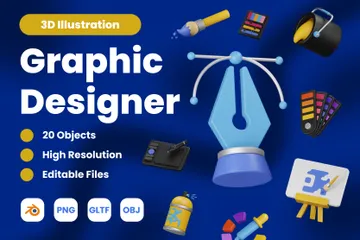 Designer graphique Pack 3D Icon