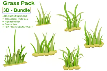 Grass 3D Icon Pack
