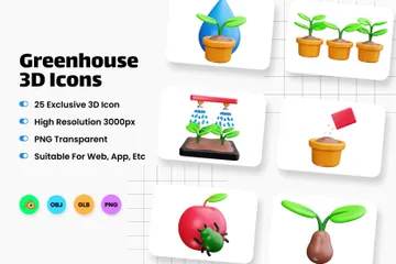 Greenhouse 3D Icon Pack