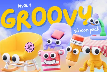 Groovy 3D Icon Pack