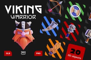 Guerrero vikingo Paquete de Icon 3D