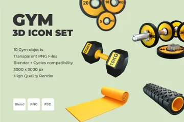 Gym 3D Icon Pack