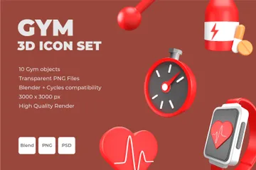 Gym 3D Icon Pack