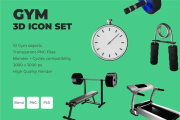 Gym 3D Icon Pack