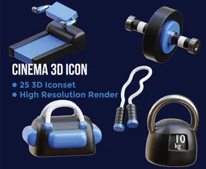 Gym 3D Icon Pack