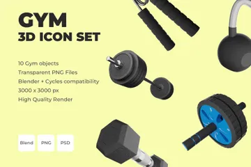 Gym 3D Icon Pack