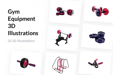 Gym Equipment 3D Illustration Pack