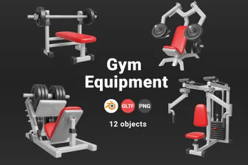 Gym Equipment 3D Icon Pack