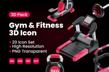Salle de sport et remise en forme Pack 3D Icon